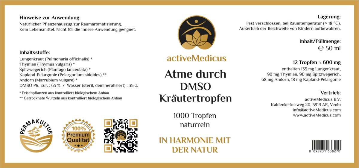 Atme Sample Atme durch DMSO Kräutertropfen - Tinkturen - activeMedicus